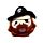 Juguete Estrujable de Peluche Queasy Squeezies Piratas Jolly Rogers 