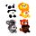 Juguete Estrujable de Peluche Queasy Squeezies Adoramals Zoo Mix#1
