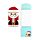 Bloc de Notas con Forma Navidad Amigos Festivos Papá Noel