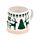 Taza de Gres Navidad con Reno Verde 