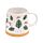 Taza de Gres Navidad con ramas de Abeto