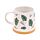 Taza de Gres Navidad con ramas de Abeto