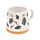 Taza de Gres Navidad con ramas de Abeto