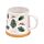 Taza de Gres Navidad con ramas de Abeto