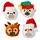 Juguete Estrujable de Peluche Queasy Squeezies Amigos Festivos Navideños